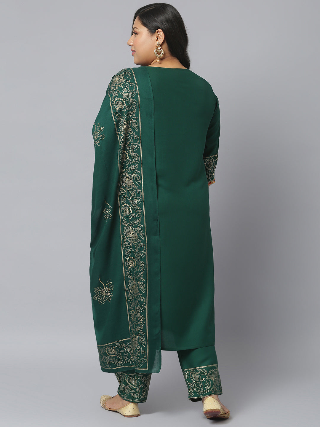 Women Block Print Rayon Straight Kurta Pant Dupatta Set (Pre-Order)