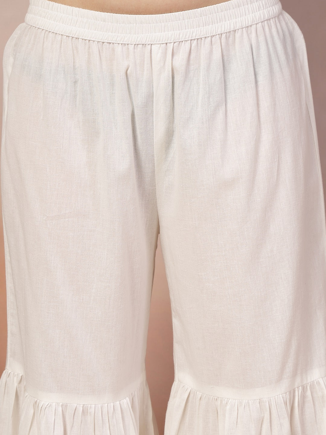 Wine Lehriya Printed Cotton Straight Kurta Sharara Dupatta Set