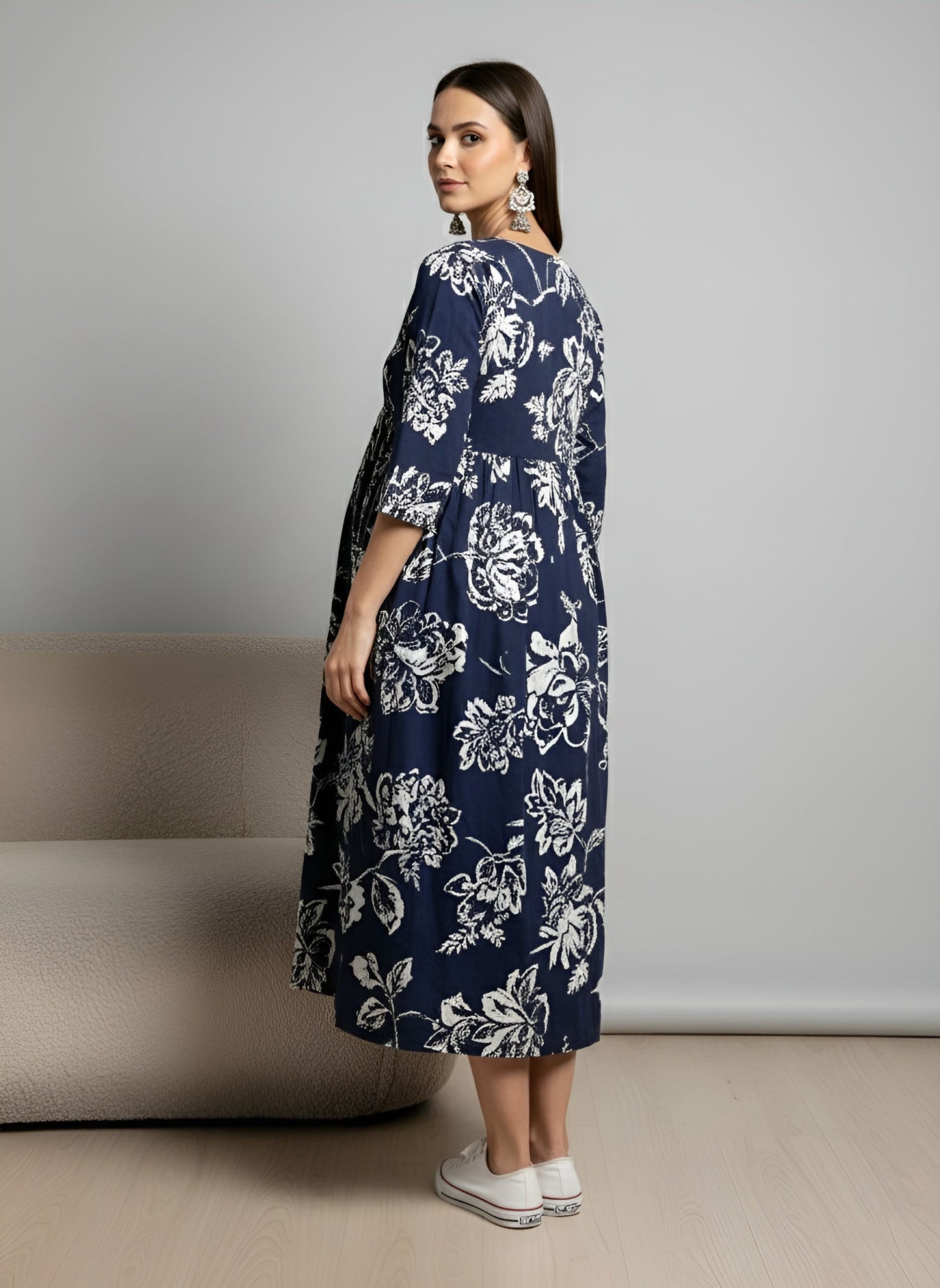 Printed Maternity Dress for Women