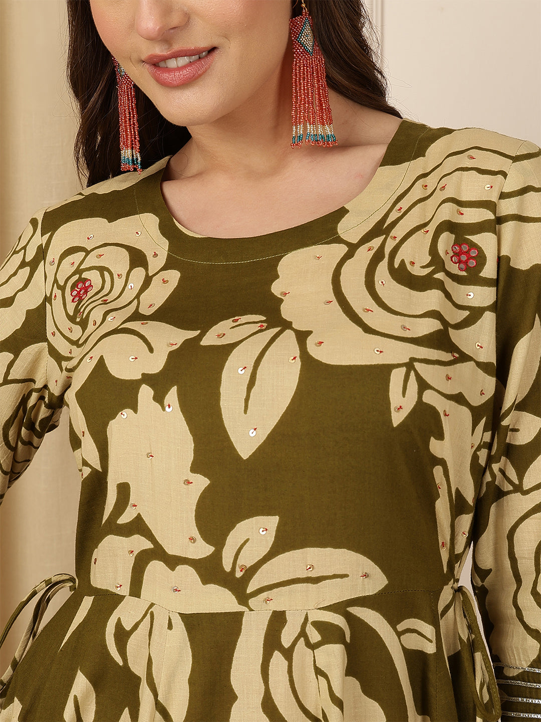 Floral Printed Anarkali Kurta