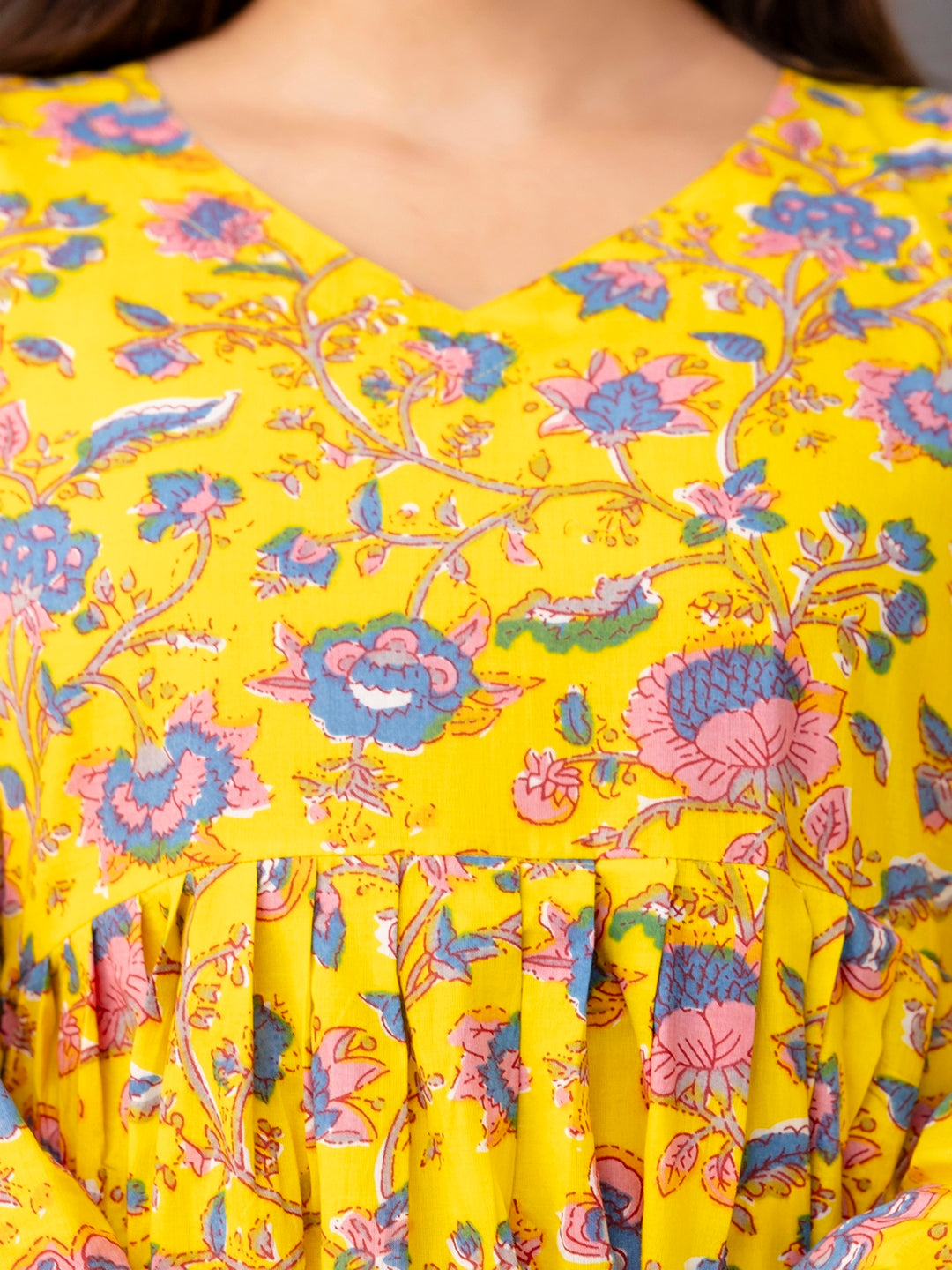 Printed Full-Length Sleeves Regular Pure Cotton Top