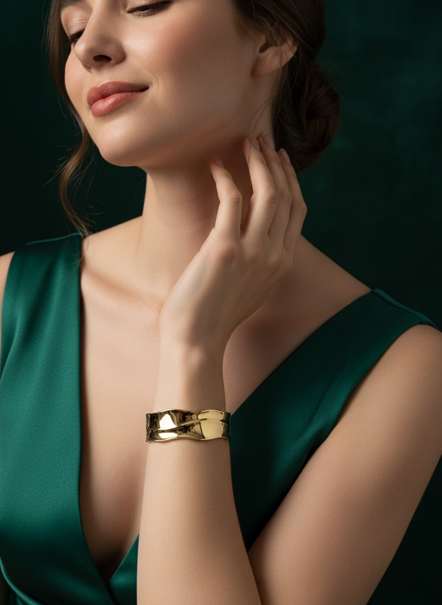 Gold-Plated Cuff Bracelet
