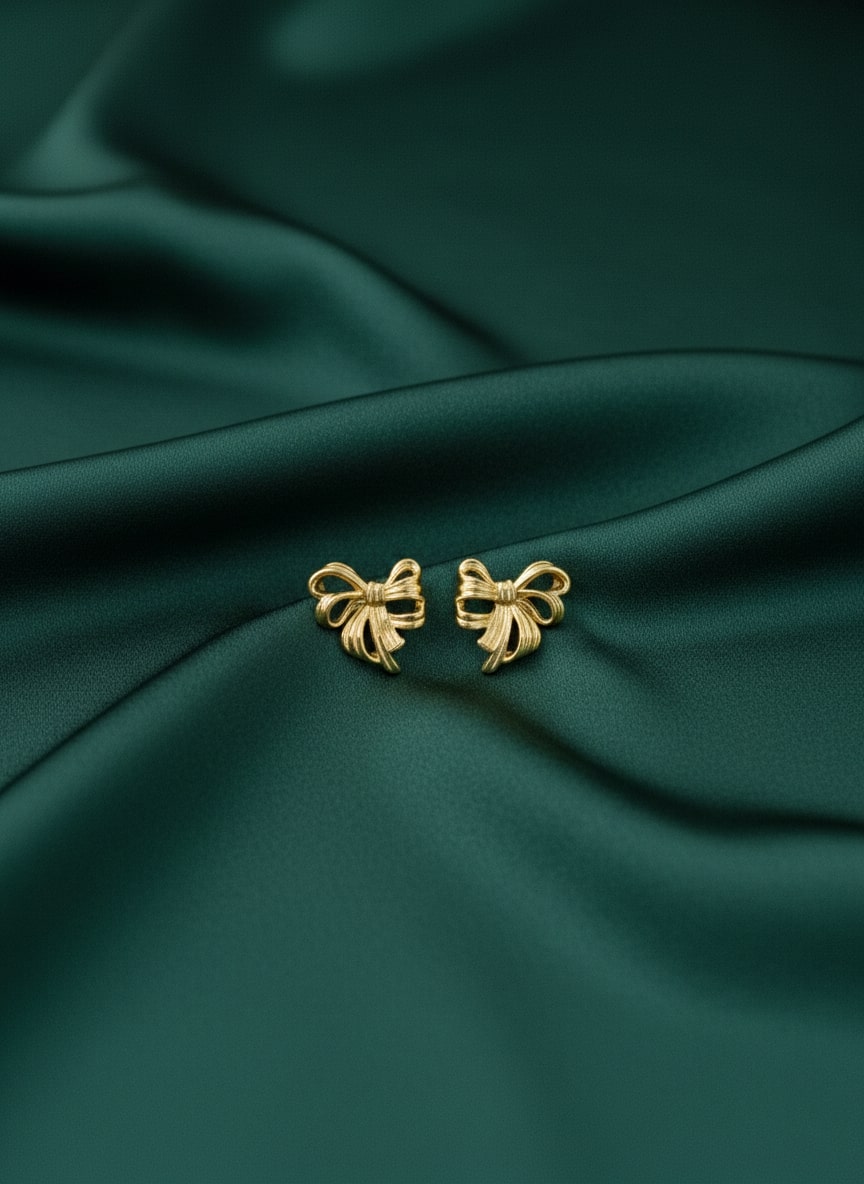 Beautiful Ribbon Bow Studs