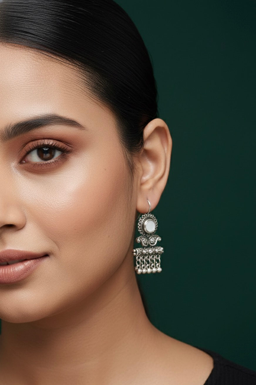 German Silver Ethnic Earrings