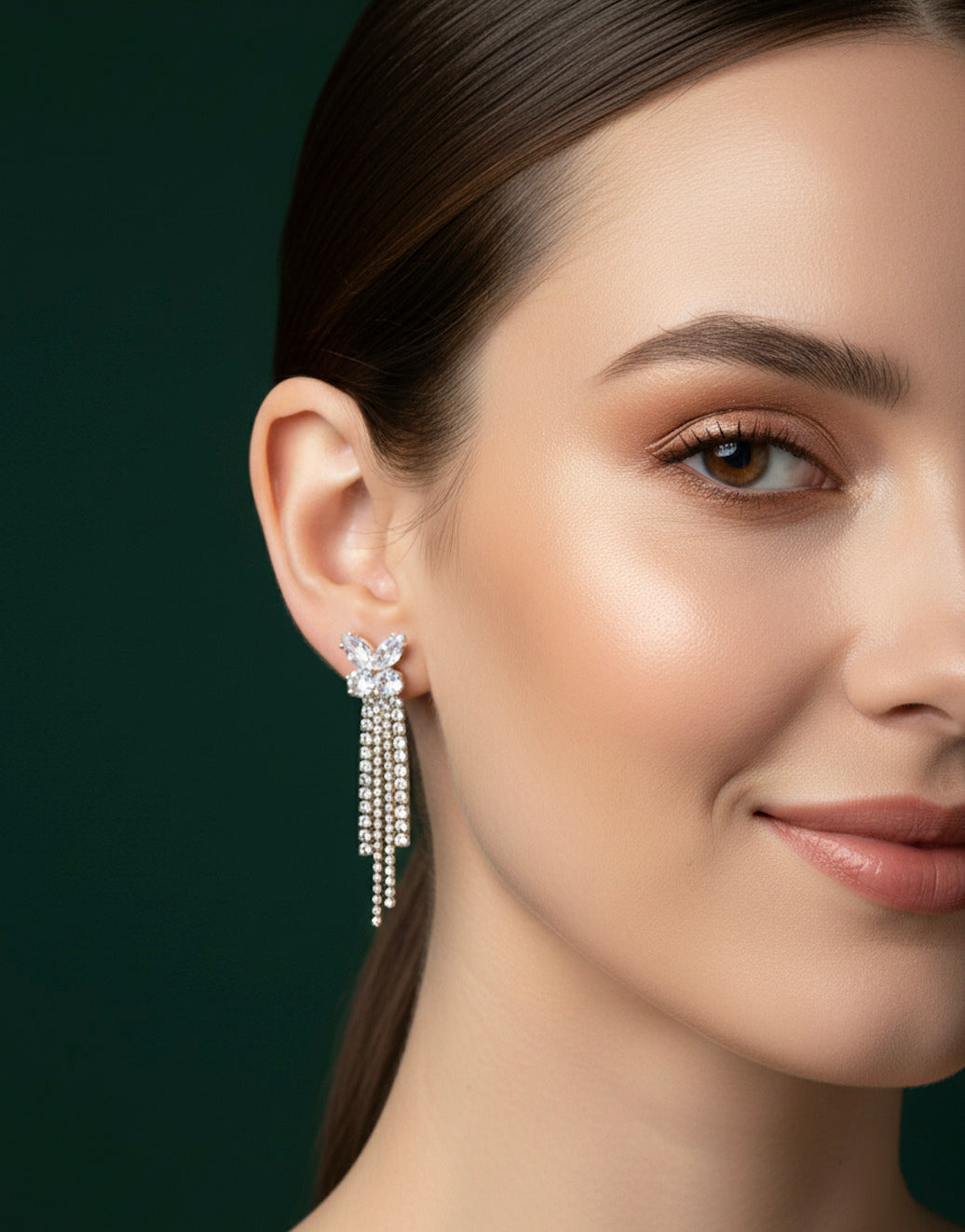 Beautiful Diamond Tassels Earrings