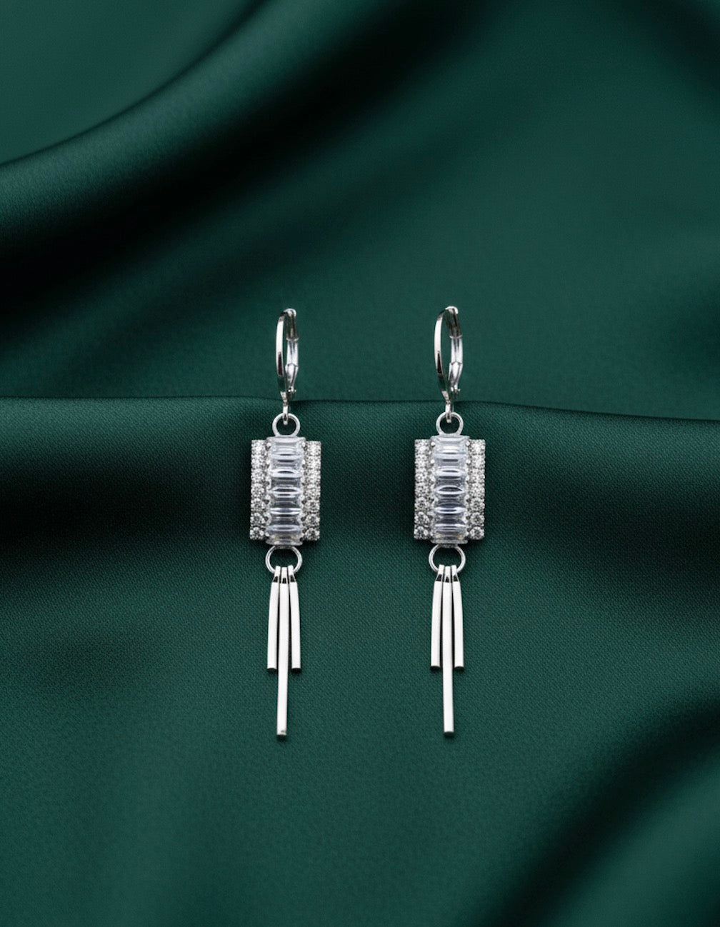 Silver Plated Trendy Tassels Hoop