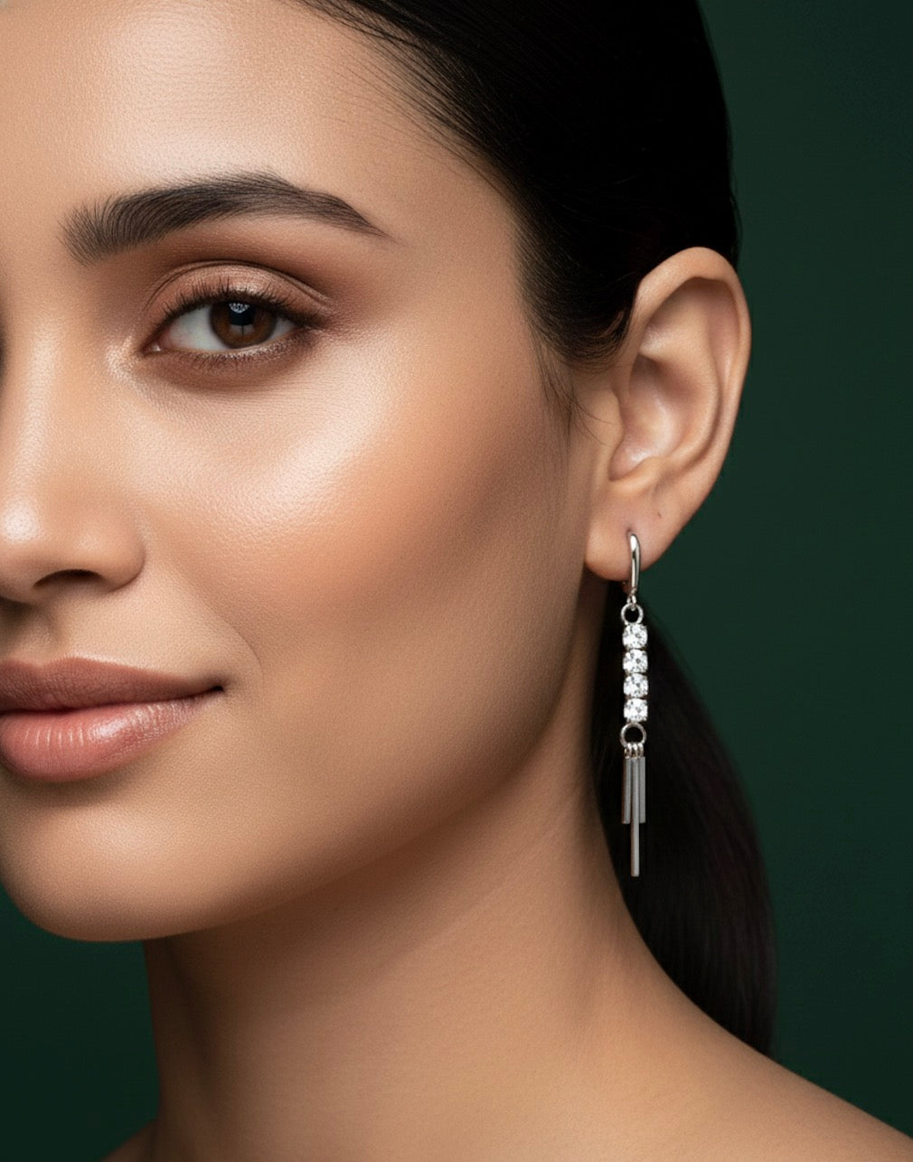 Trendy Style Diamond Tassels Earrings