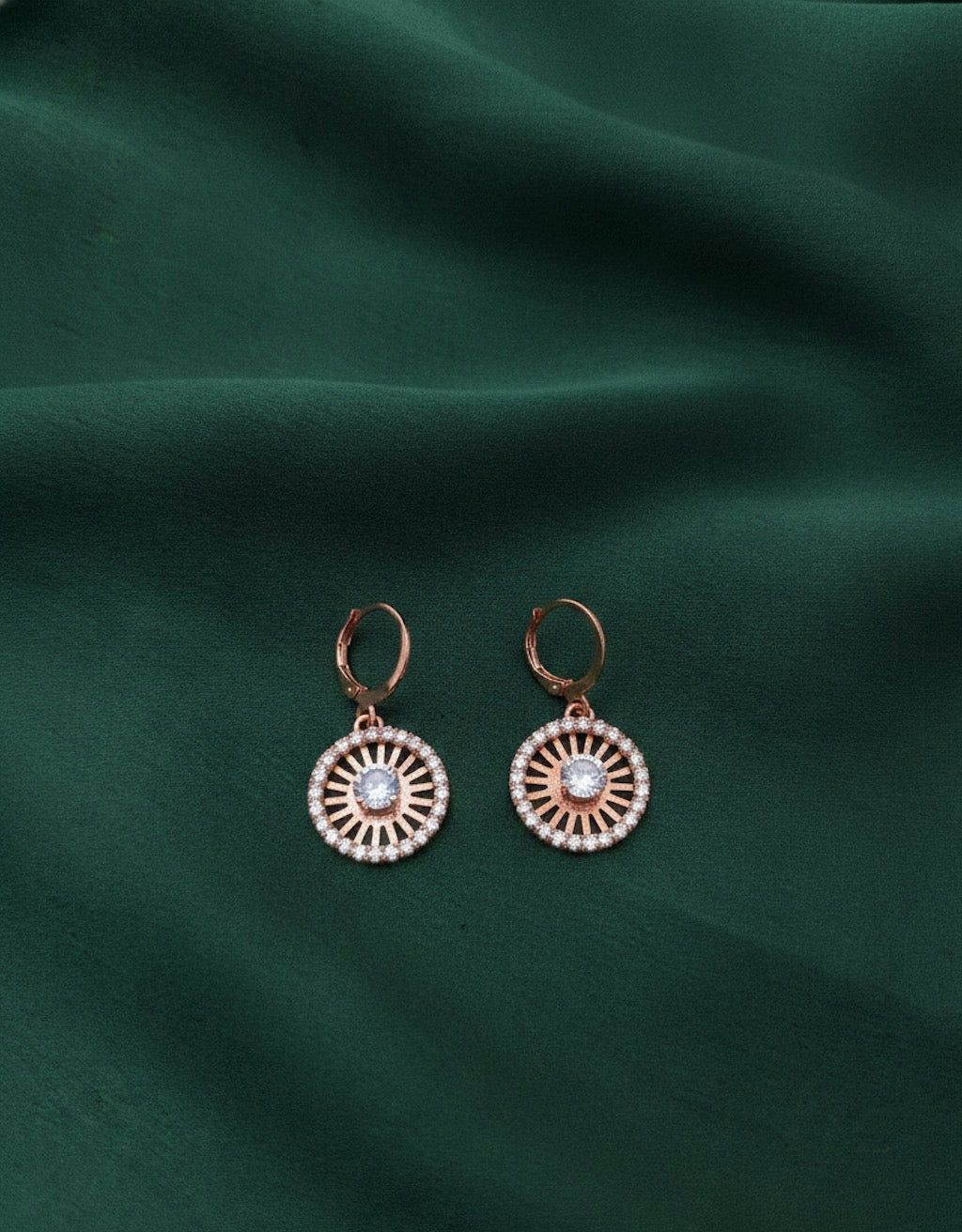 Rose Gold Plated Circular Shaped Earrings