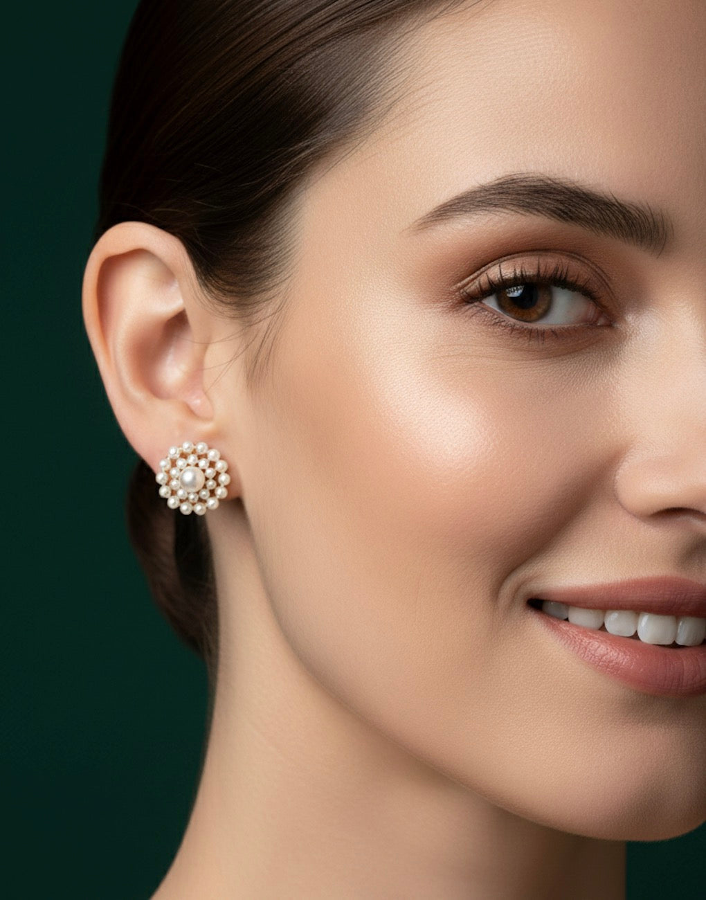 Beautiful Pearl Beaded Studs