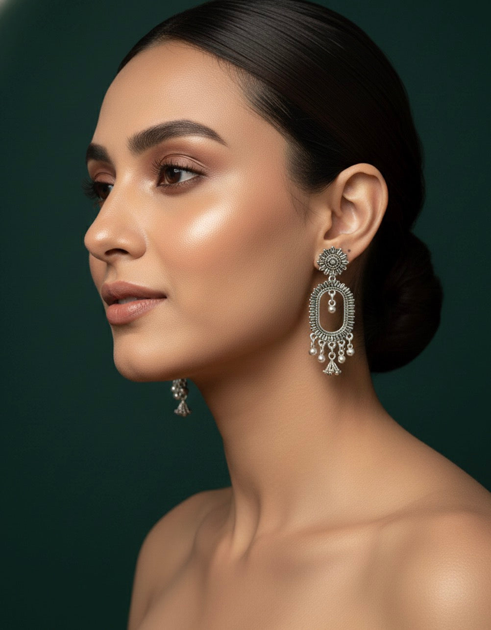Oxidized Ethnic Earrings