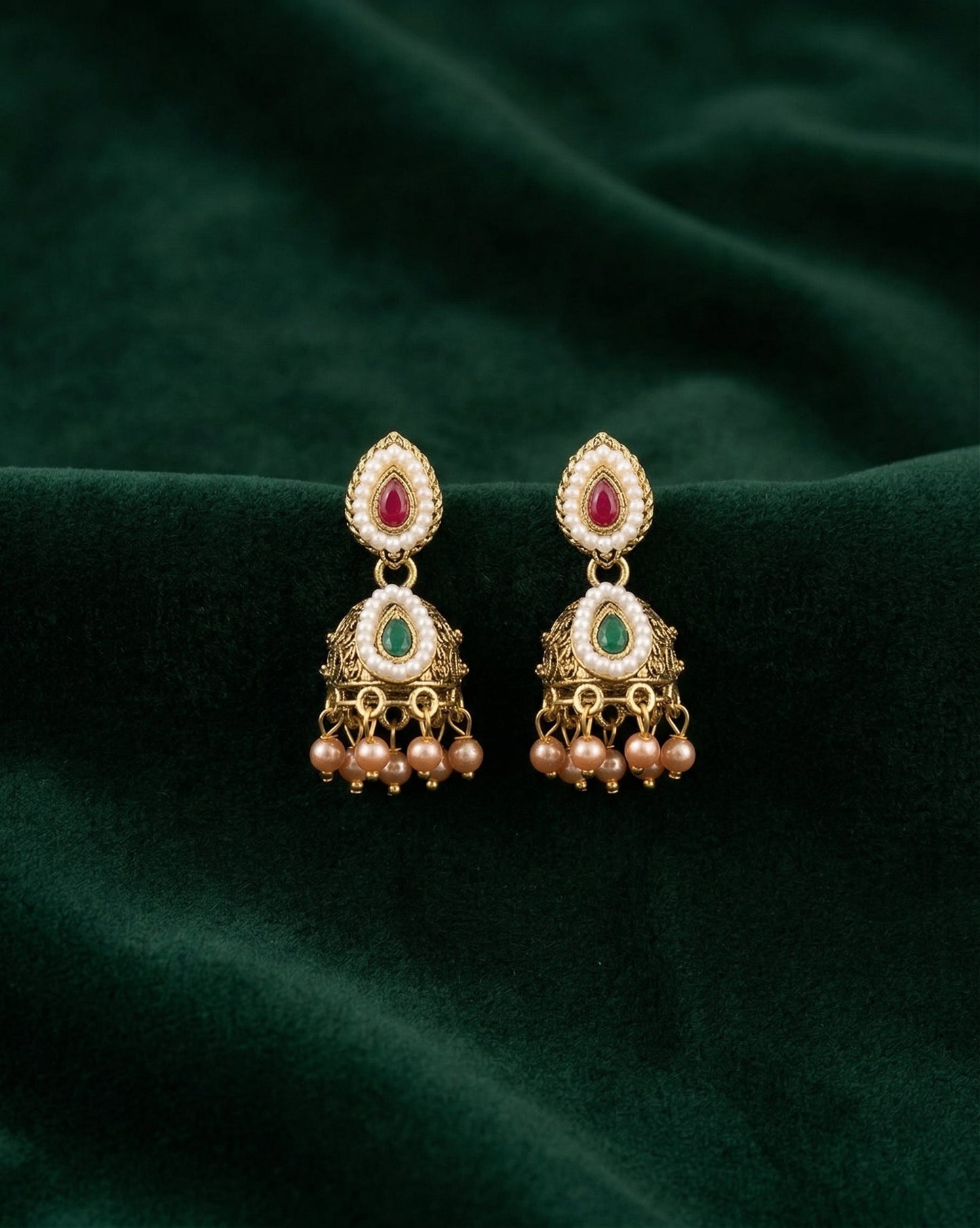 Gold Oxidized Fancy Jhumki