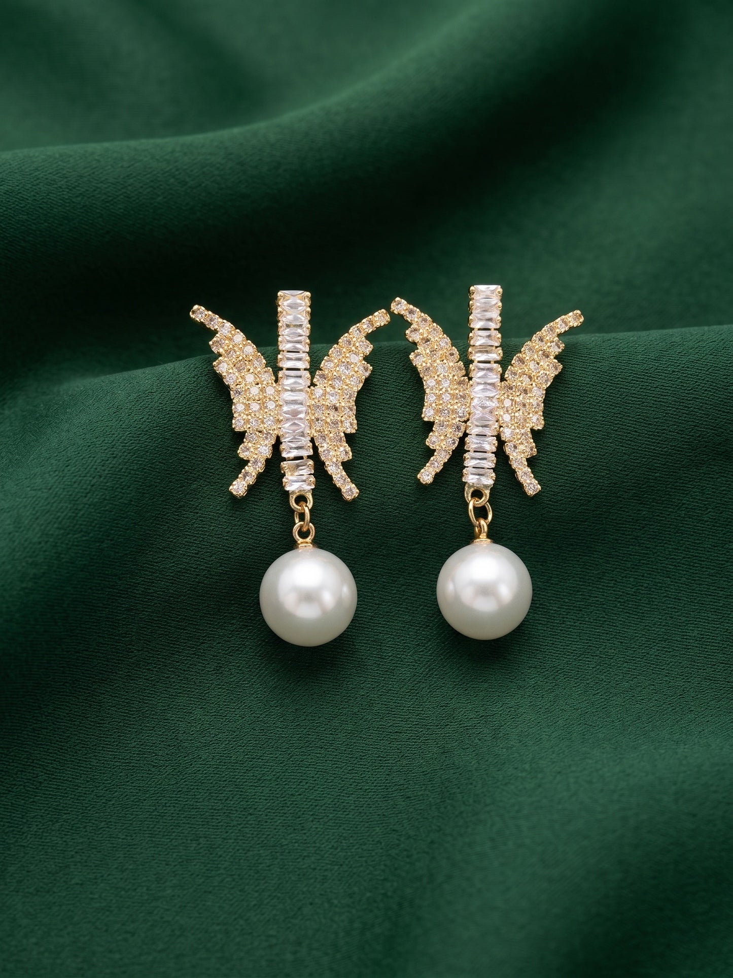Gold Plated Butterfly Earrings