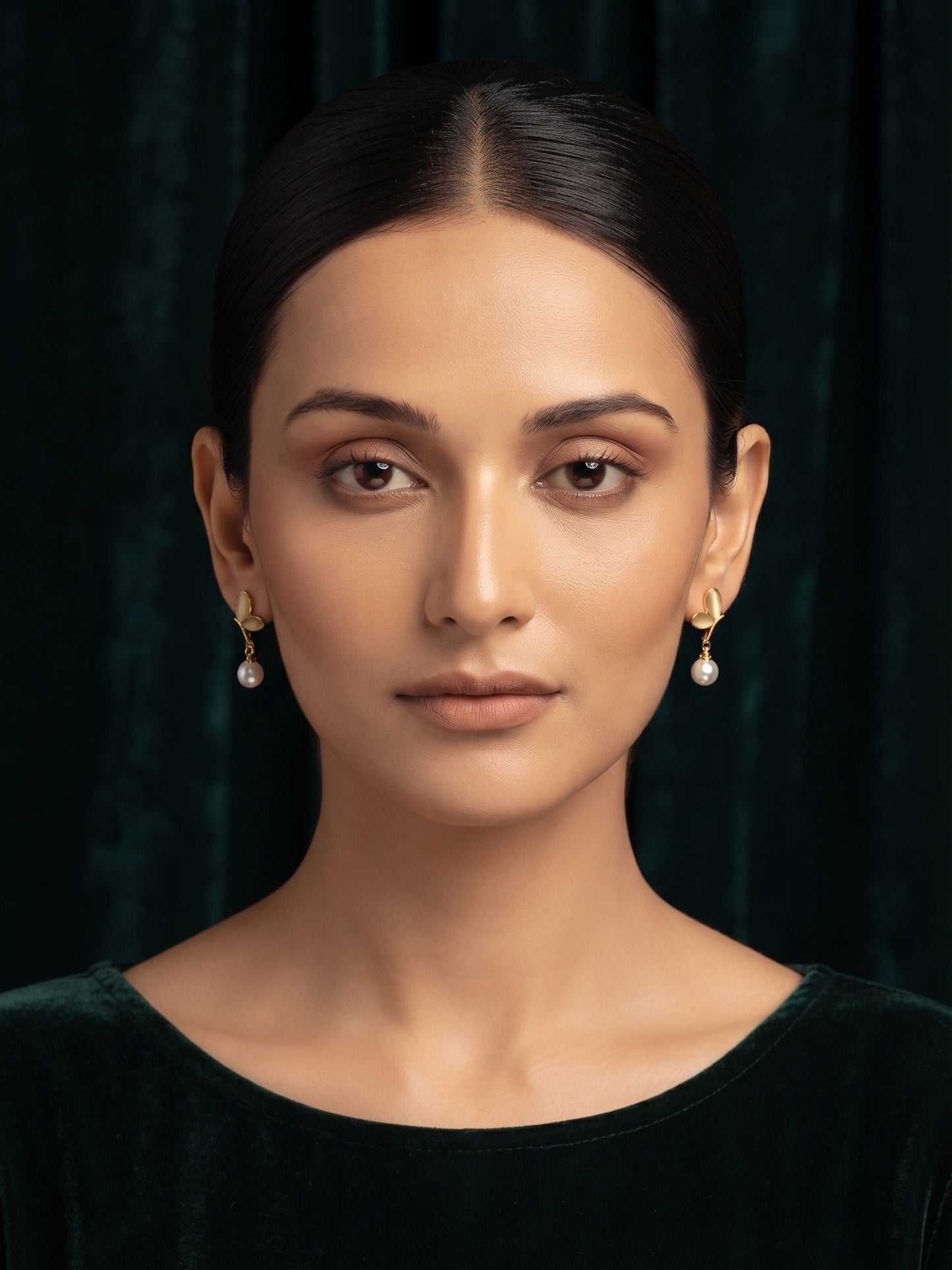 Gold Plated Stylish Fancy Earrings