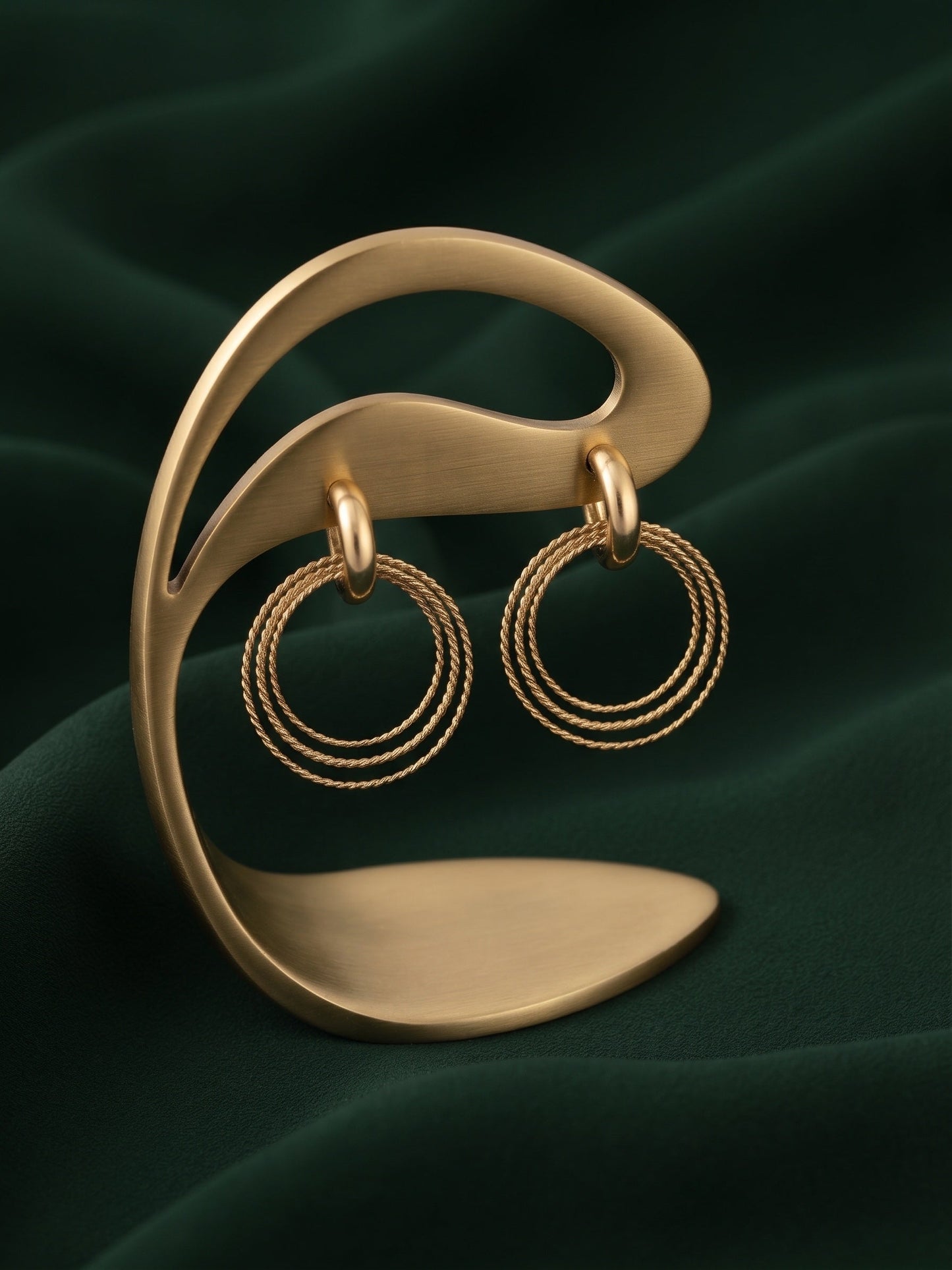 Gold Plated Stylish Fancy Drop Earrings
