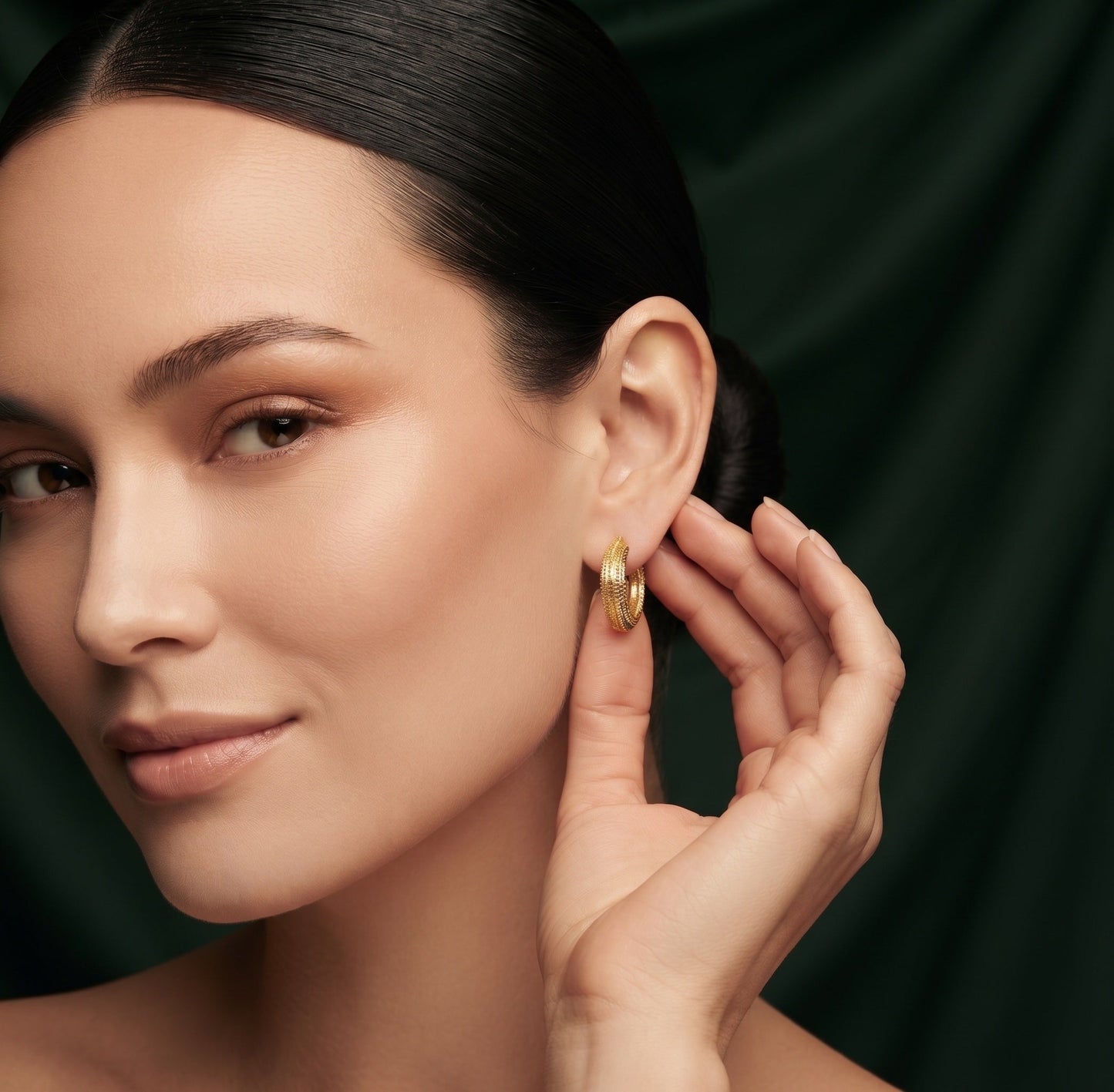 Gold Plated Stylish Fancy Mini Hoops