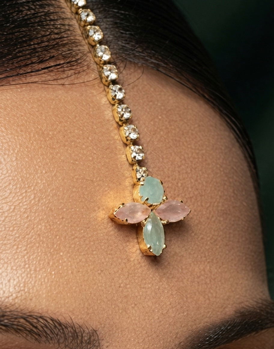 Gold-Plated Maang Tikka Head Jewellery