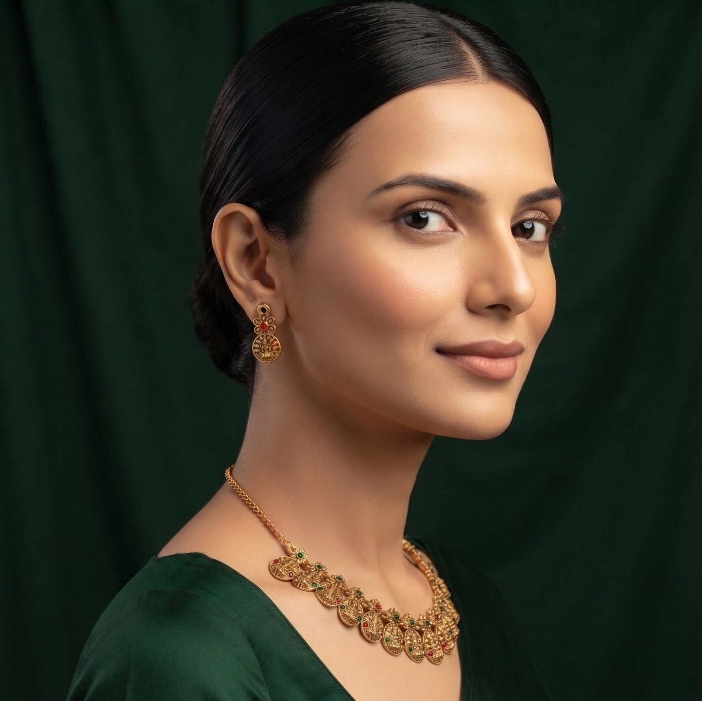 Women Gold Plated Minimal Jewellery Set