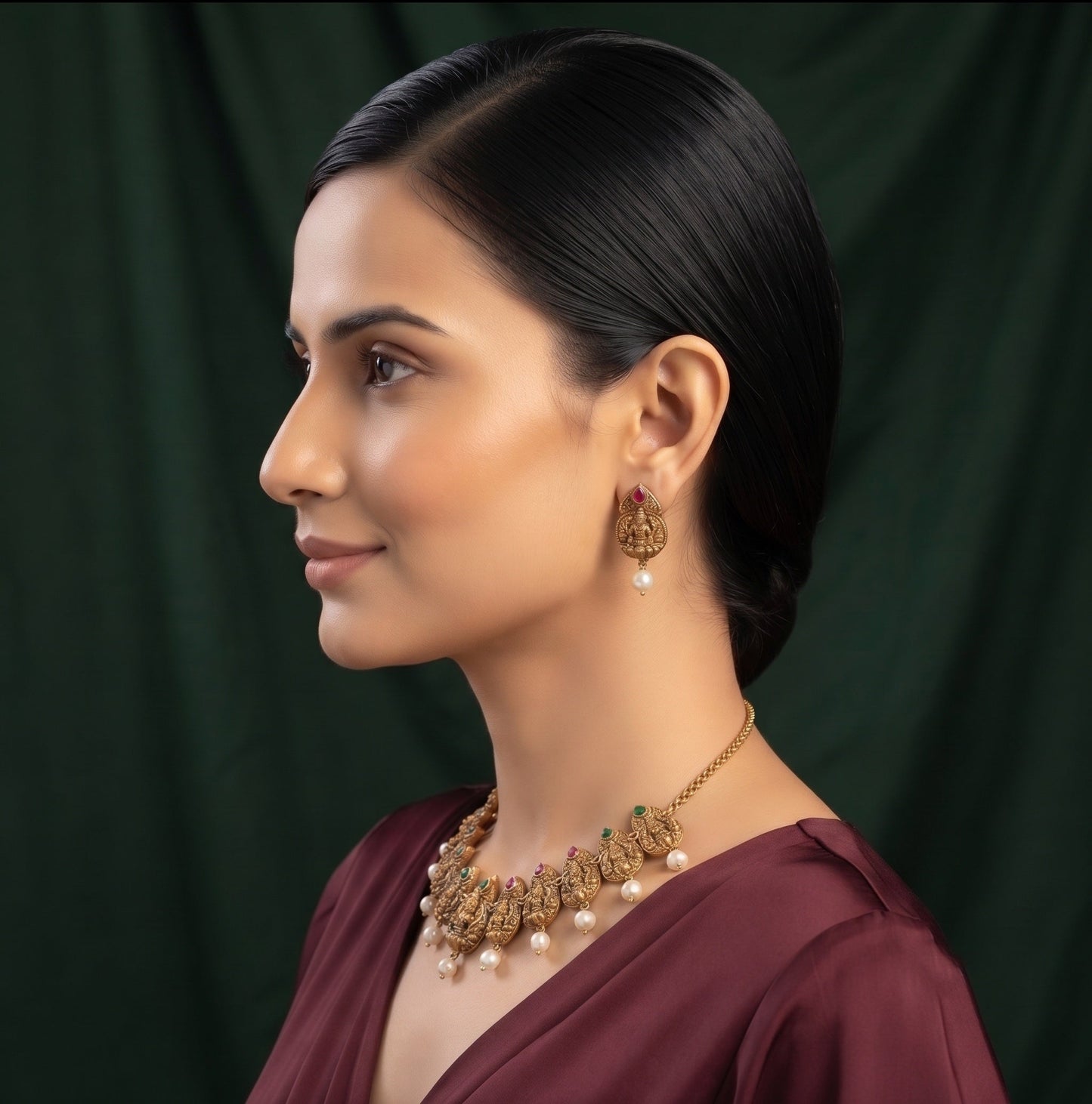 Women Gold Plated Traditional Jewellery Set