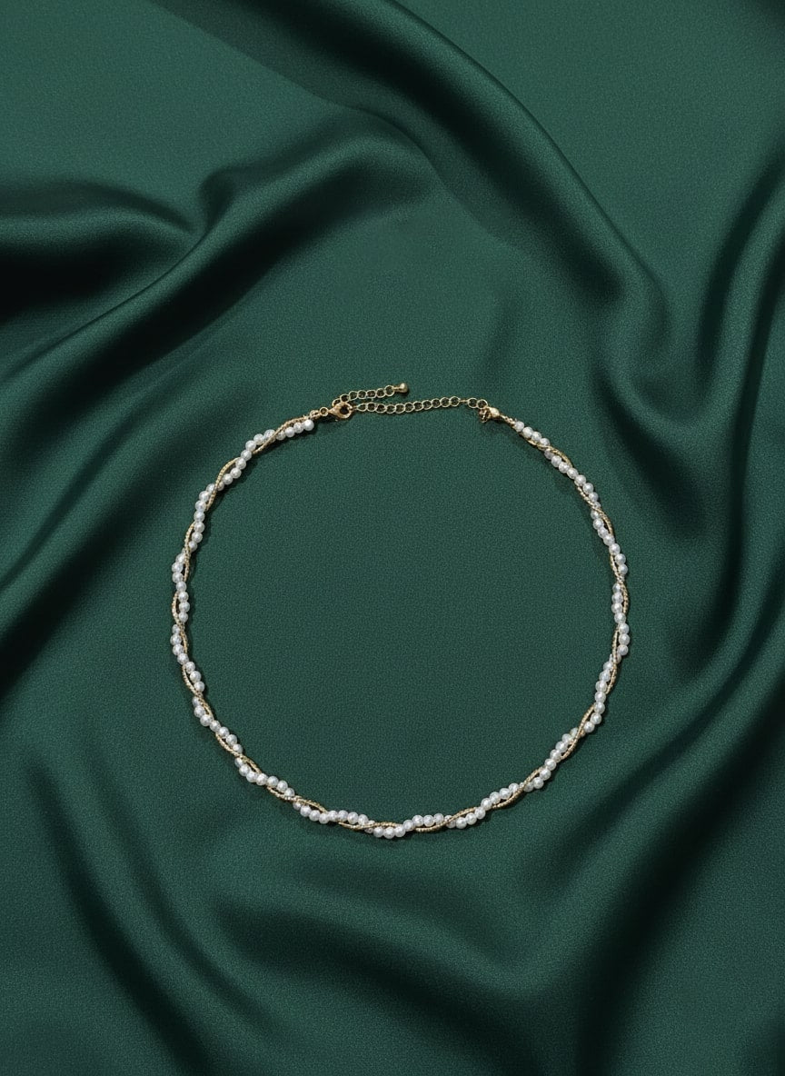 Fancy Double Layered Pearl Necklace