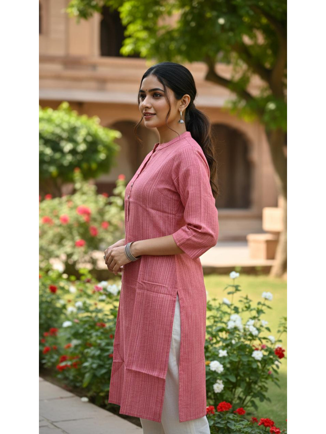 Cotton Kurti With One Pocket