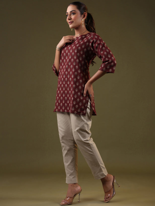 A-line Printed Cotton Kurtis