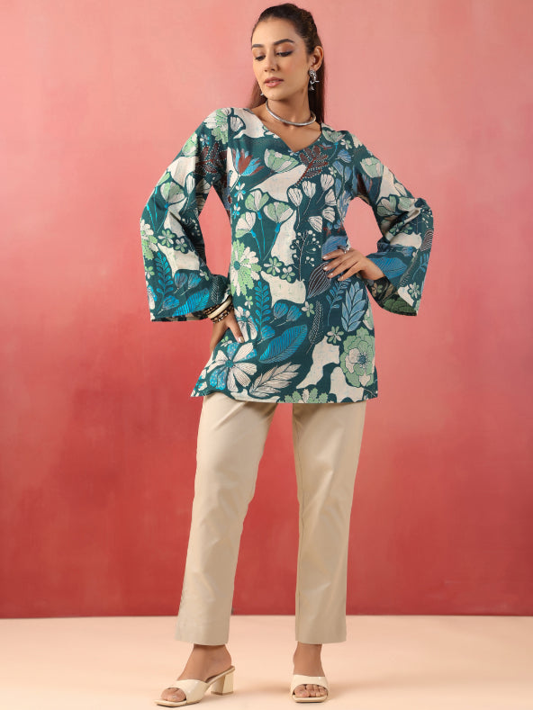 A-line Printed Cotton Kurtis