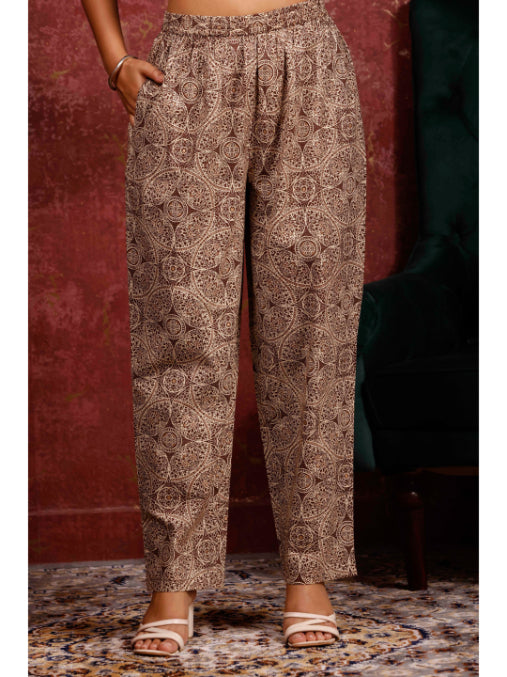 A-Line Printed Cotton Kurta Set