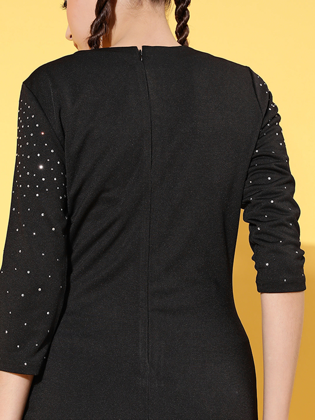 Black Studded Bodycon Dress