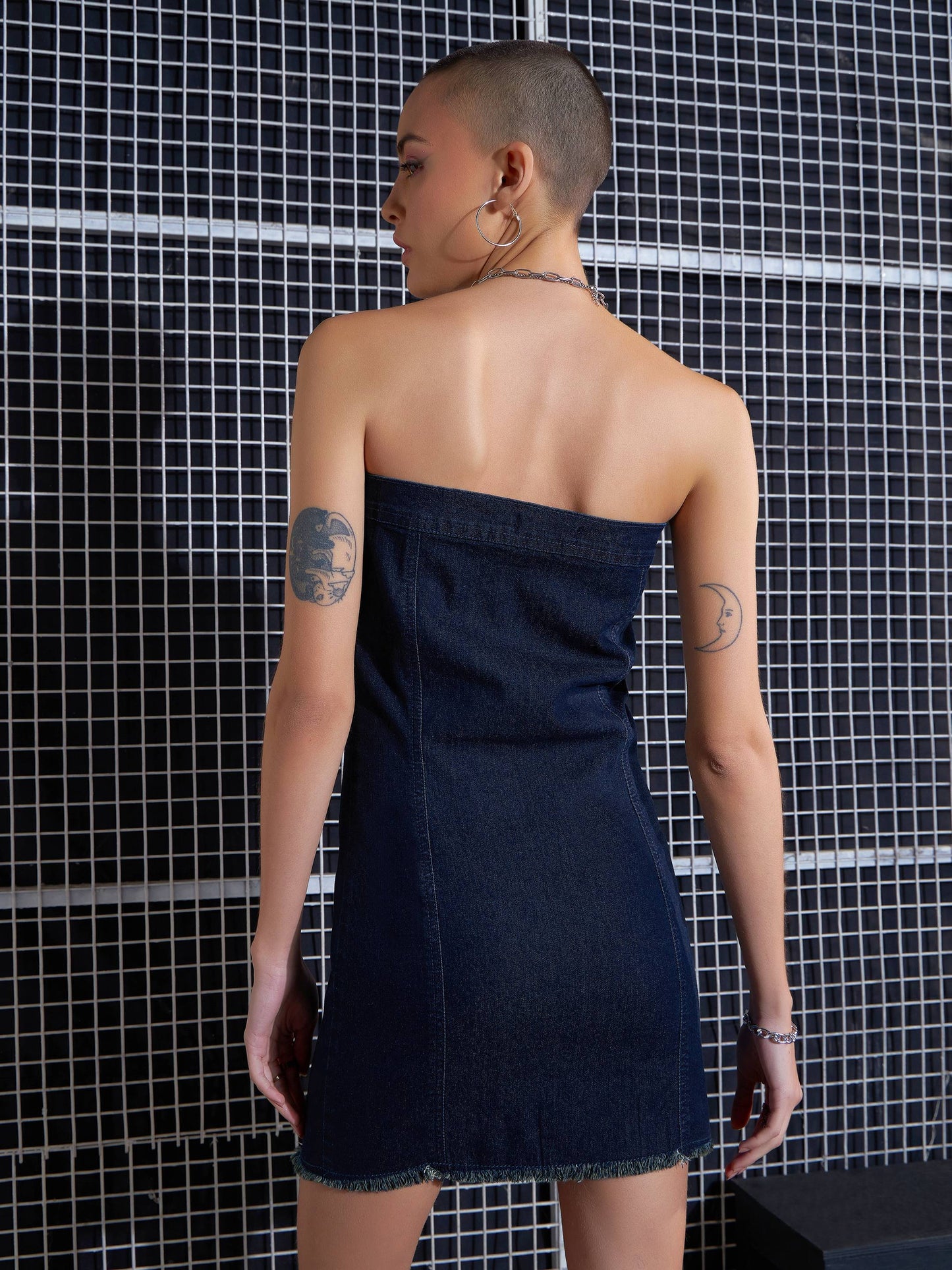 Blue Corset Mini Dress