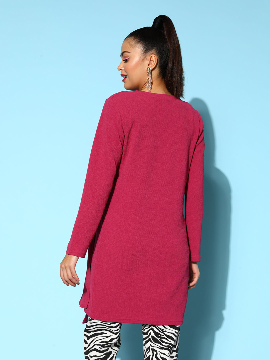 Mauve Karera Belt Detail Wrap Shrug