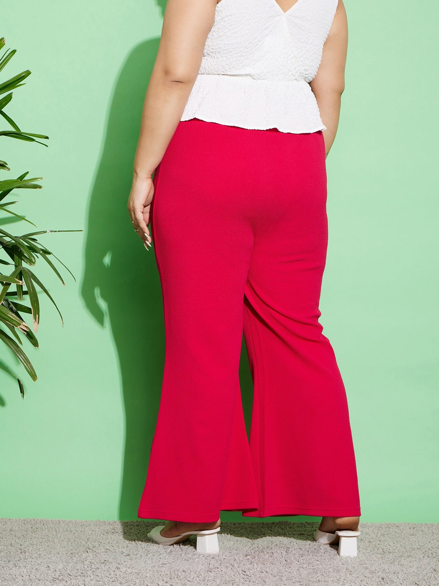 Fuchsia Bell Bottom Pants