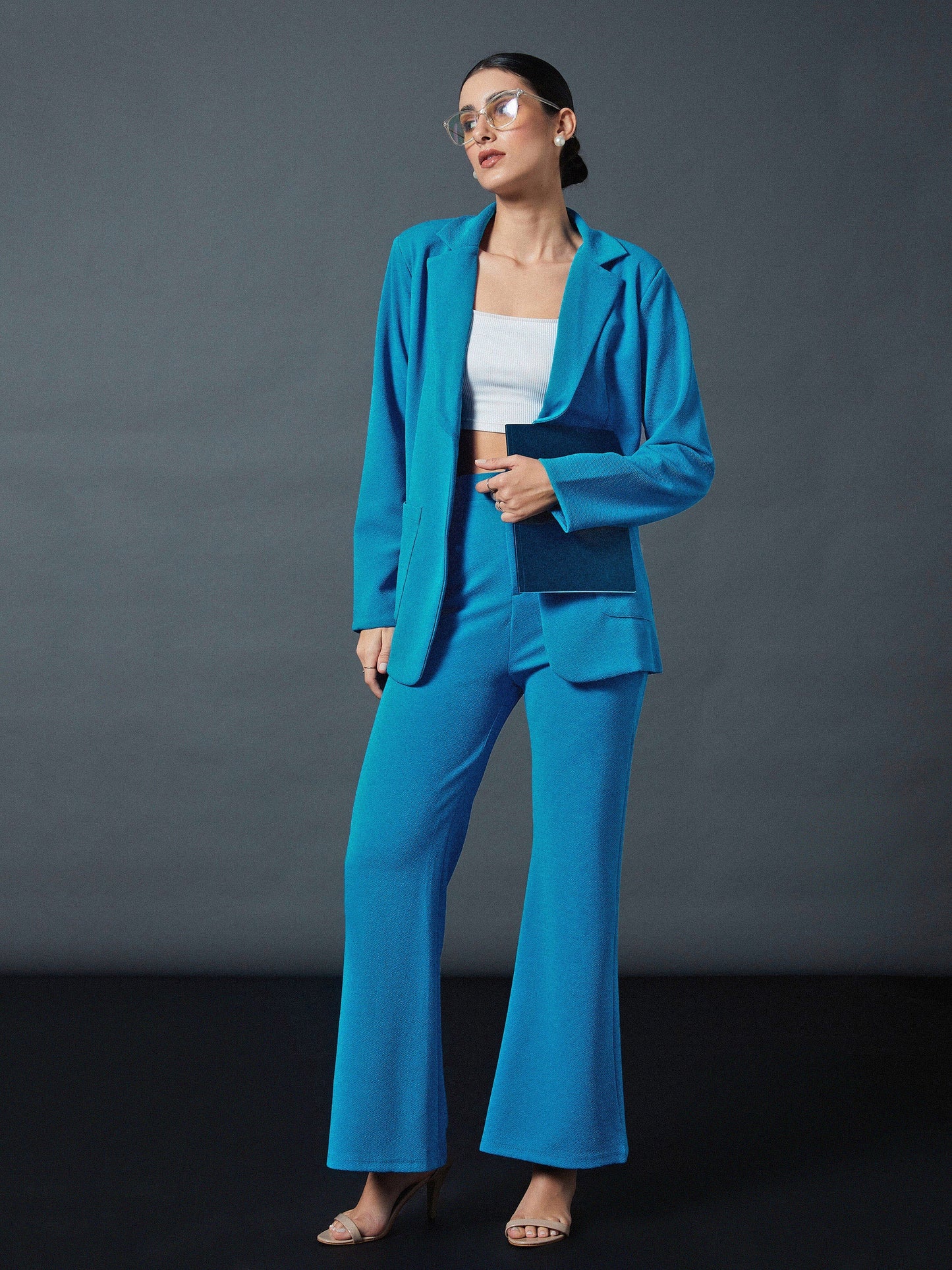 Turquoise Bell Bottom Pants