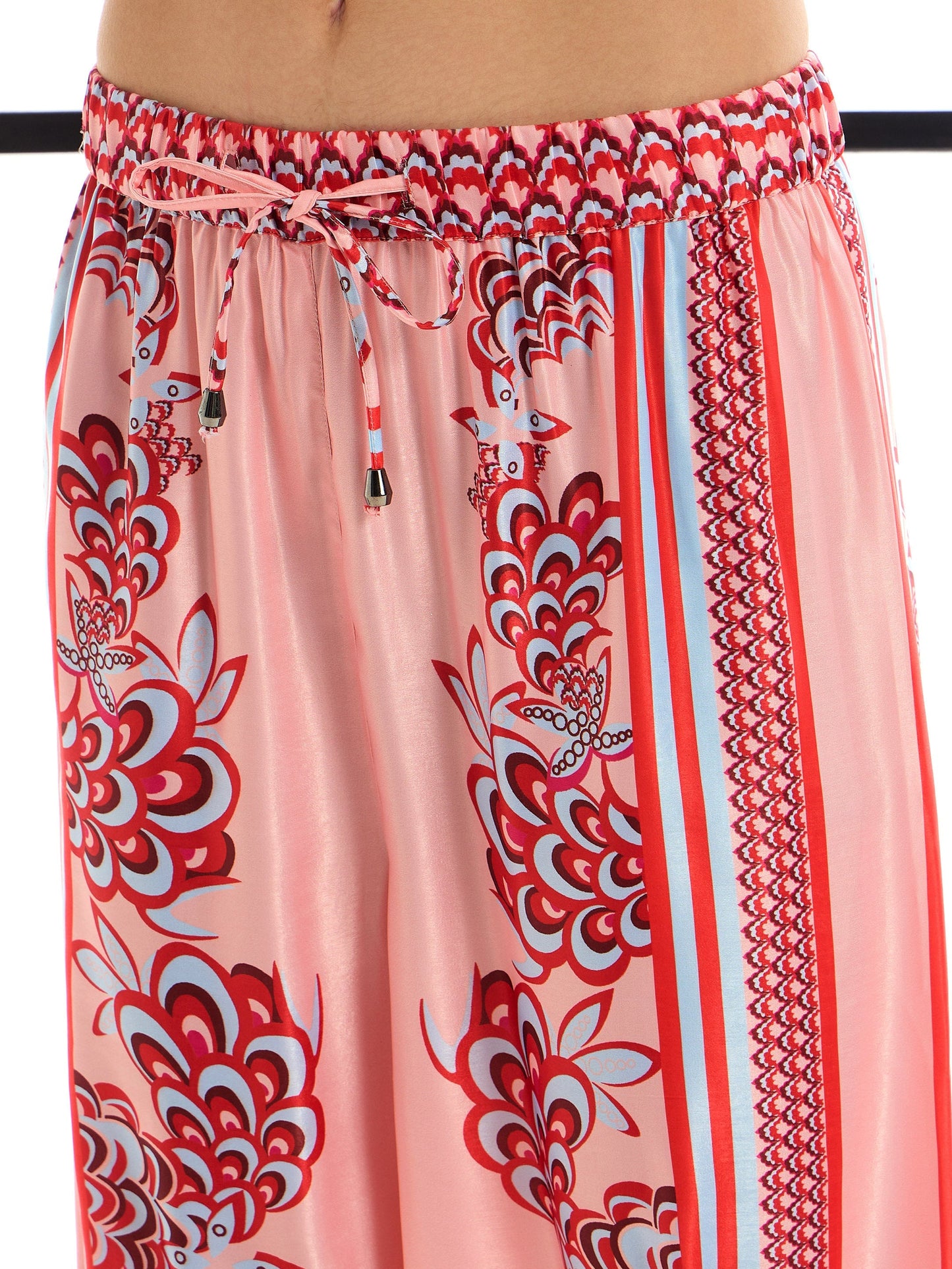 Pink & Red Floraled Lounge Shirt With Pants