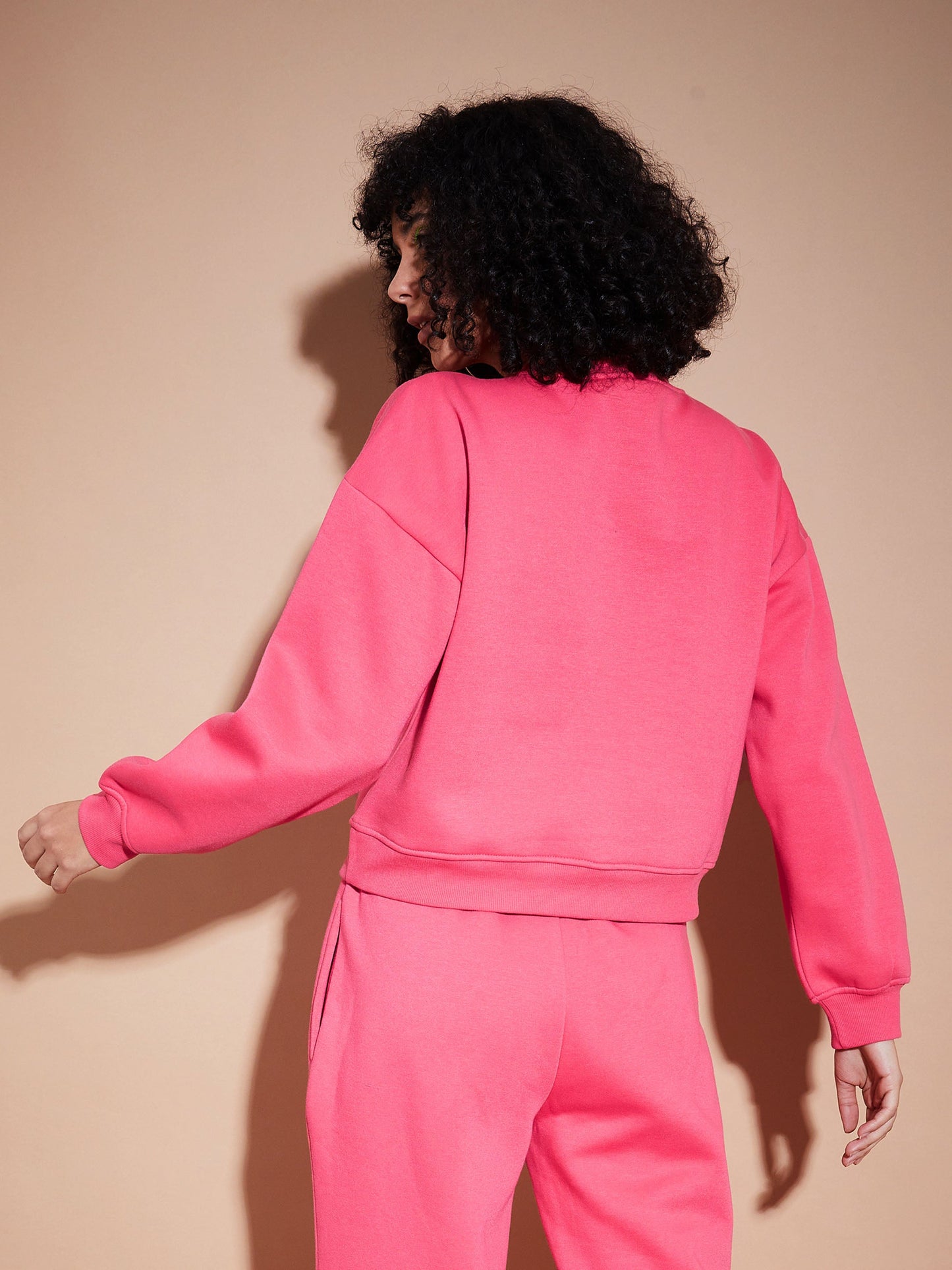 Pink Premium Fleece Oversized Sweatshirt