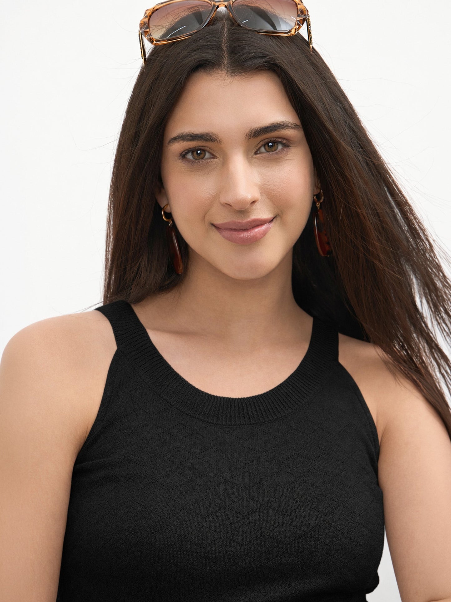 Black Halter Neck Sleeveless Top