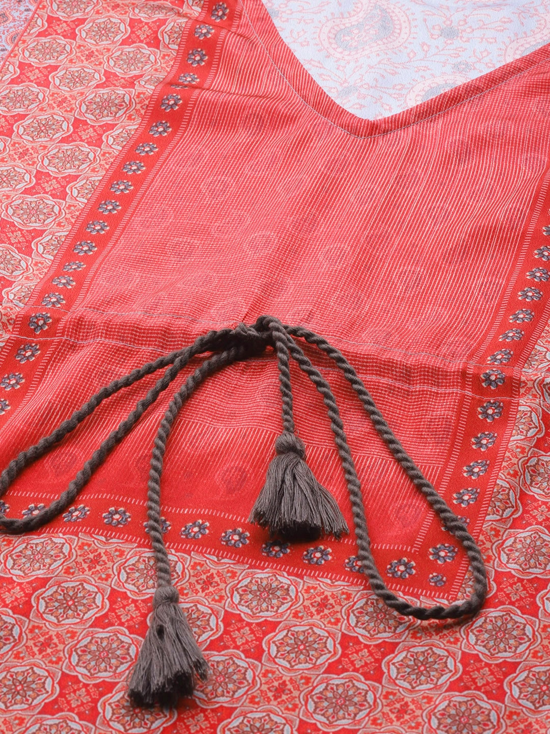 Pink & Blue Paisely Kaftan Dress