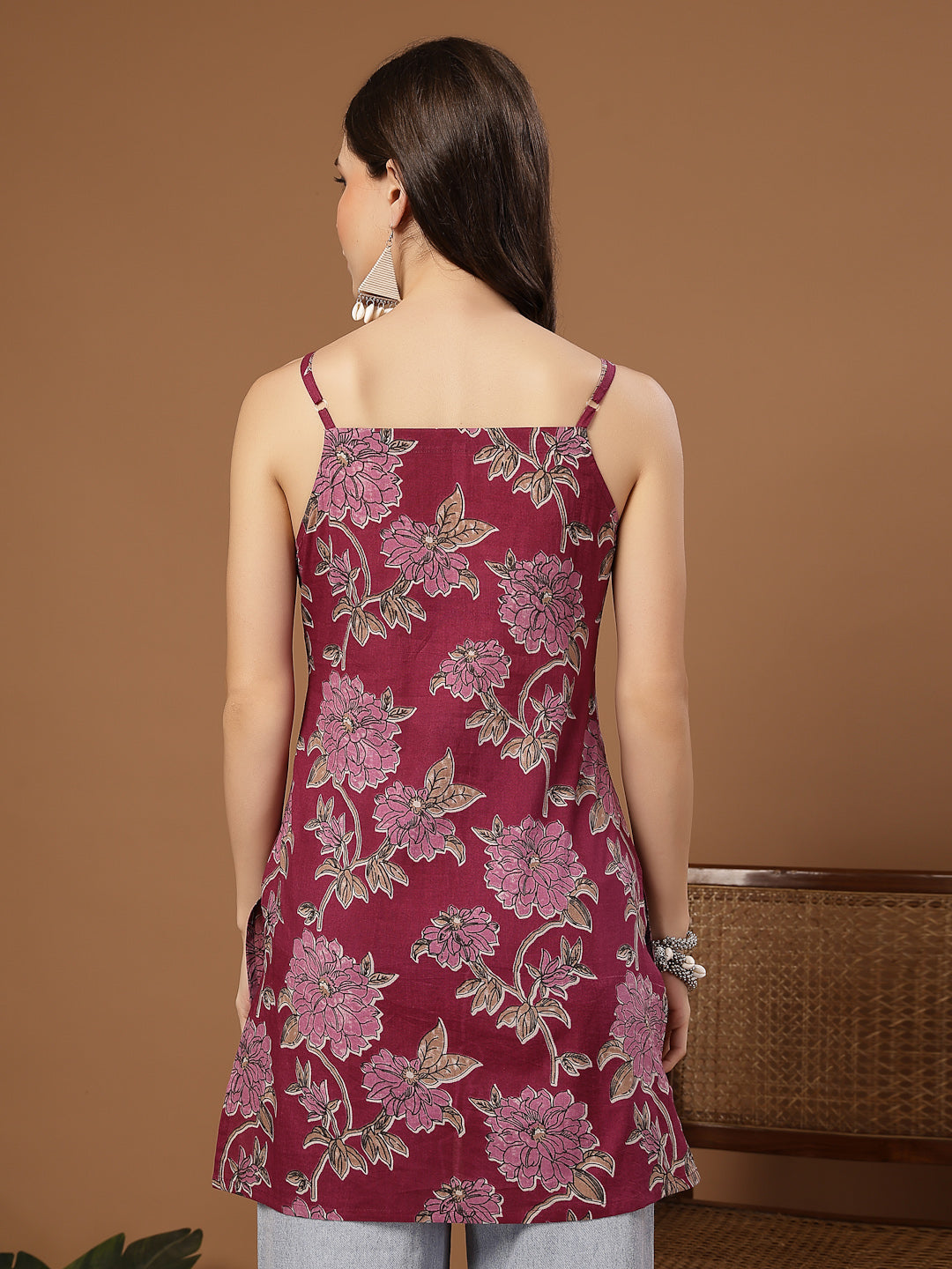 Floral Printed Cotton Straight Top