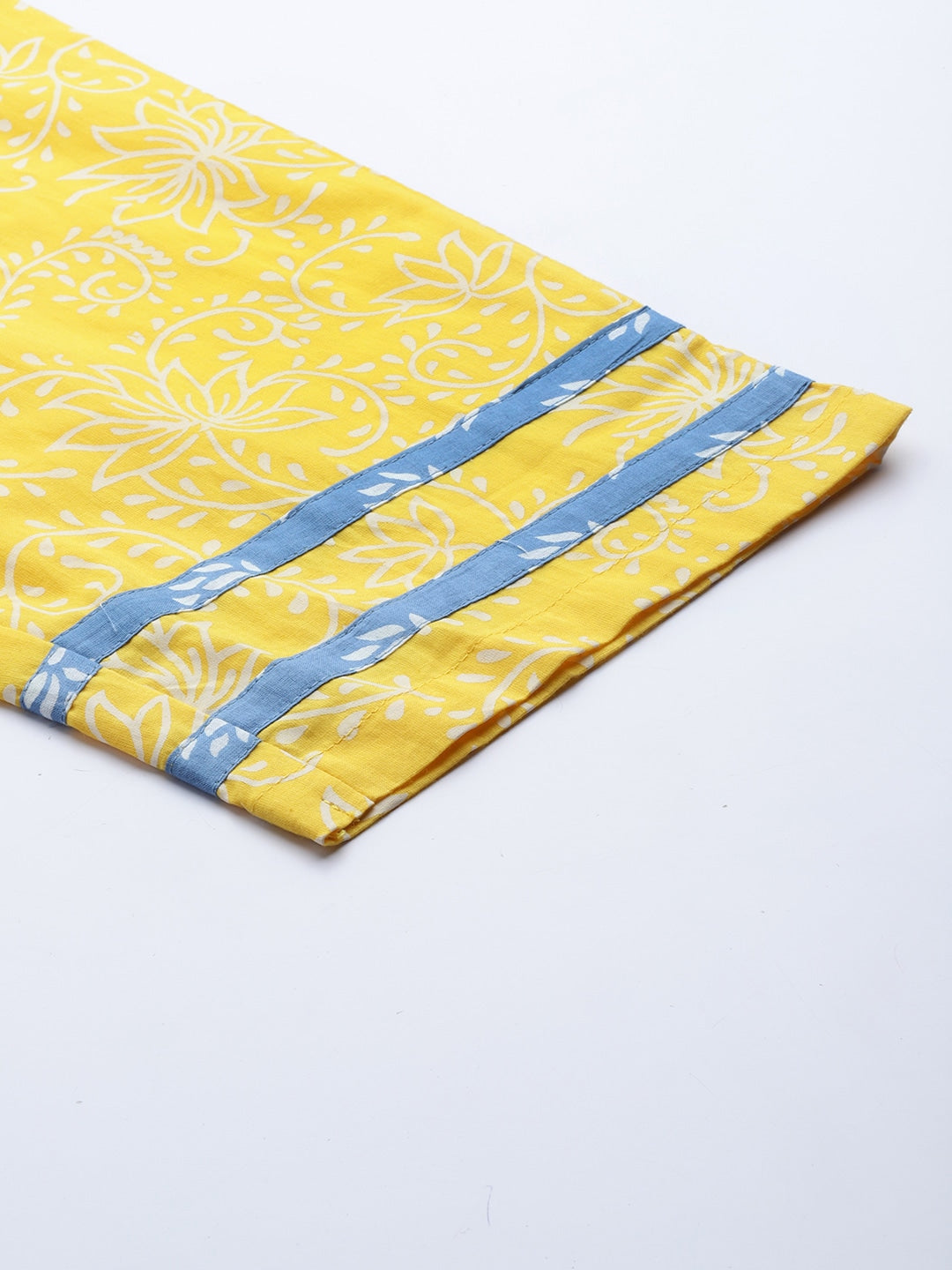 Blue & Yellow Ethnic Printed Dupatta Set