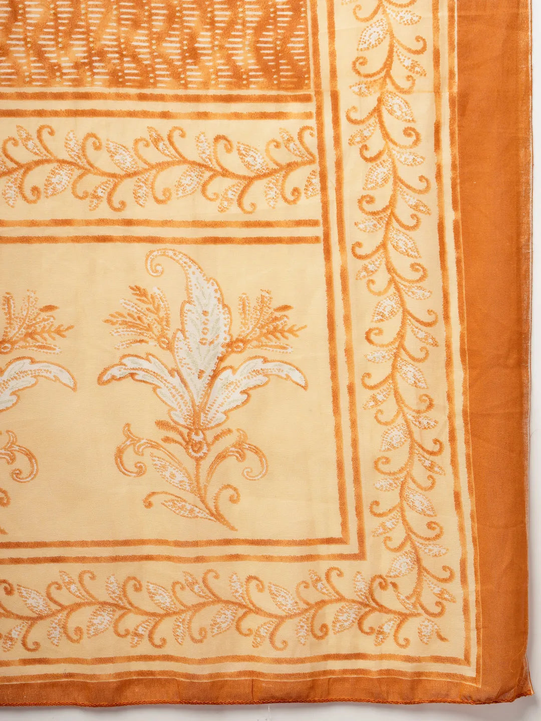 Peach Pure Cotton Kurta Dupatta Pant Set