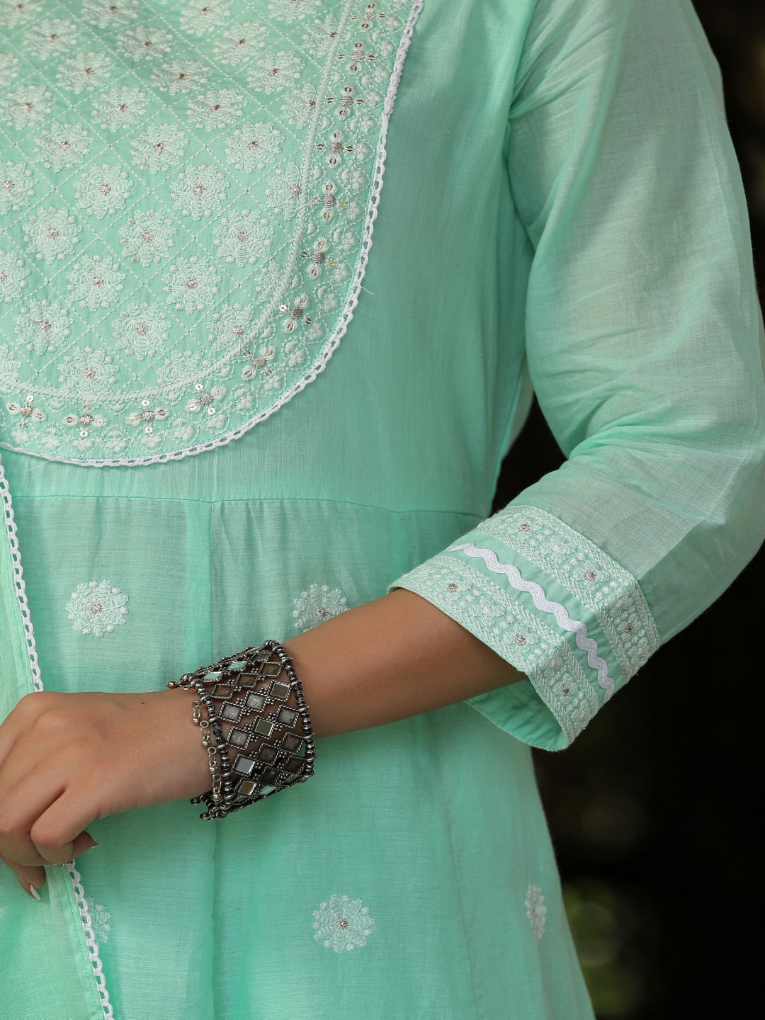 Embroidered Cotton Suit Set
