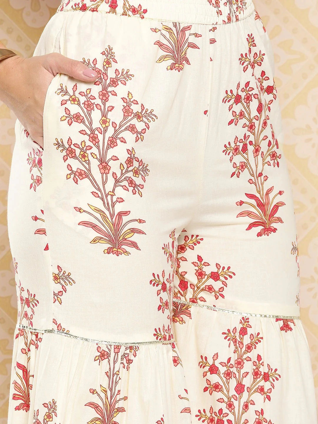 Women Printed Pure Cotton Ethnic Co Ord'S