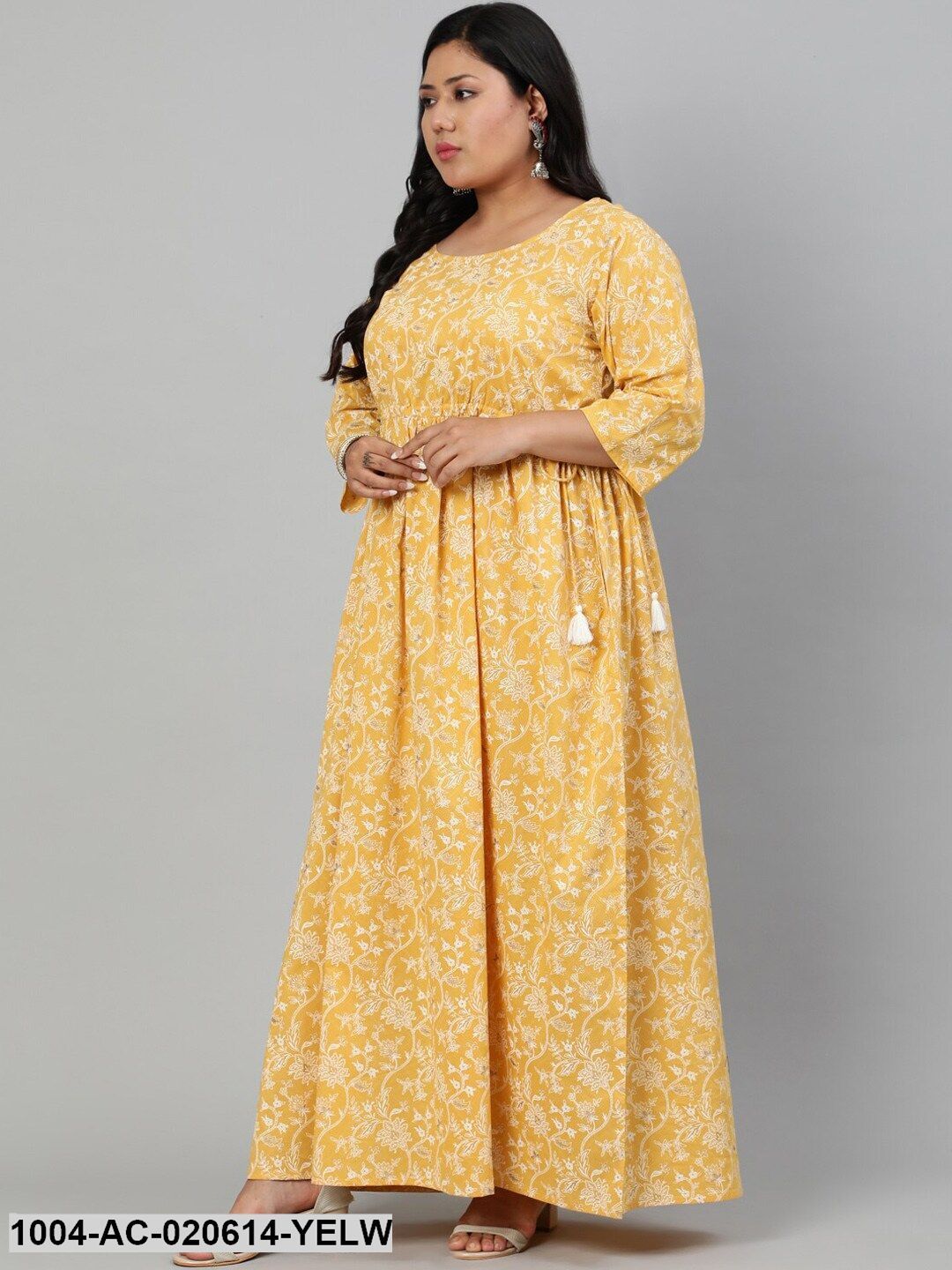 Yellow Floral Maxi Dress