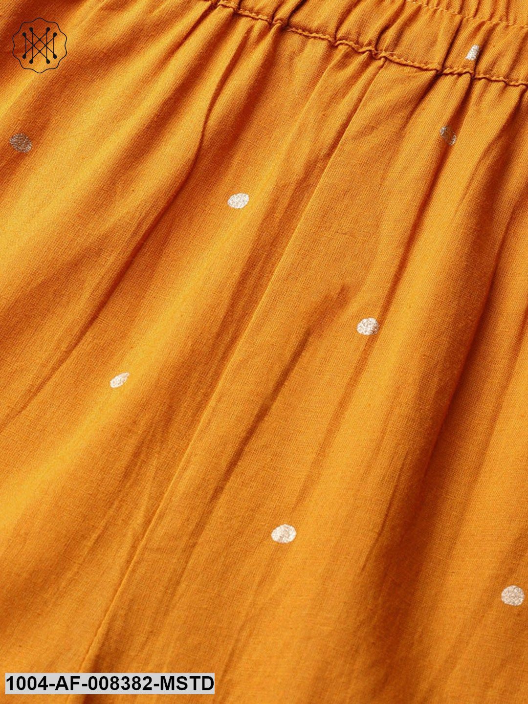 Yellow Printed 3/4Th Sleeve Cotton Straight Kurta With Printed Trouser