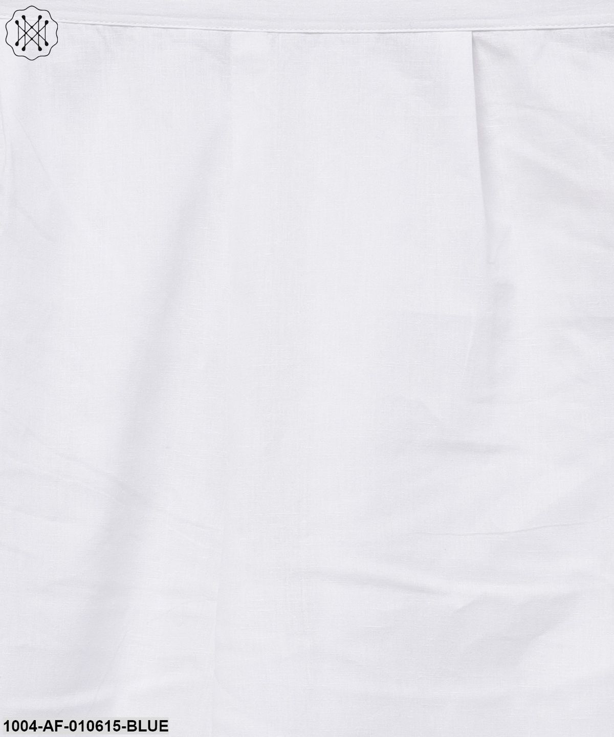 Women Blue Three-Quarter Sleeves Round Neck Straight Pure Cotton Kurta And Palazzos Set