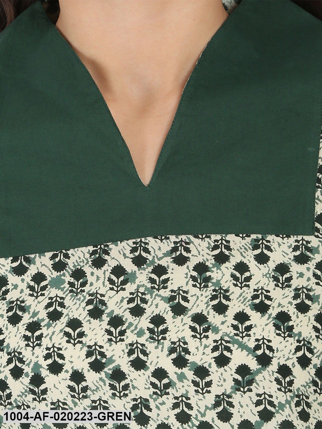 Green Printed Kurta with Palazzos