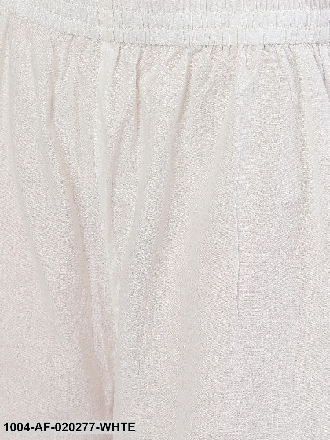 White & Blue Floral Print Kurta with Palazzos