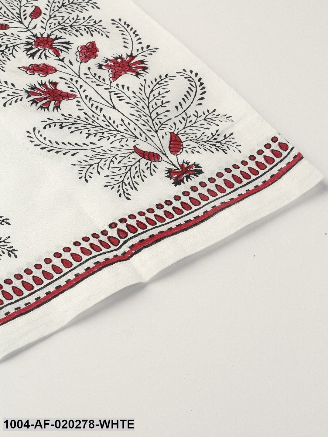 White & Black Printed Kurta with Palazzos