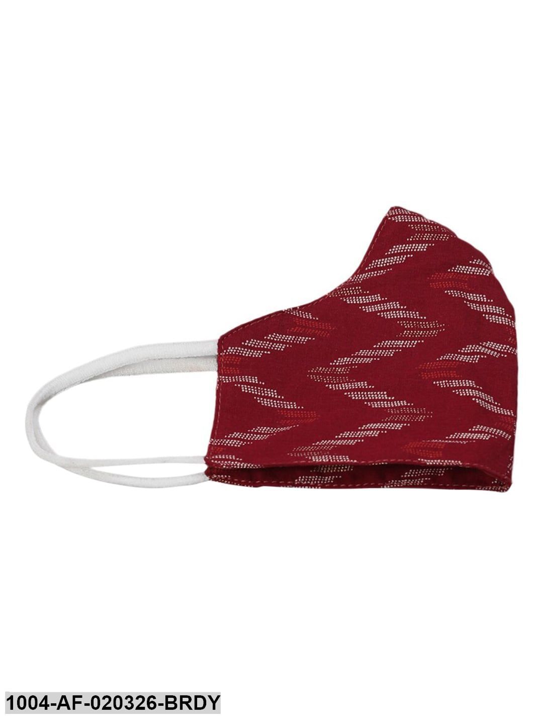 Burgundy Printed Kurta with Palazzos & Dupatta