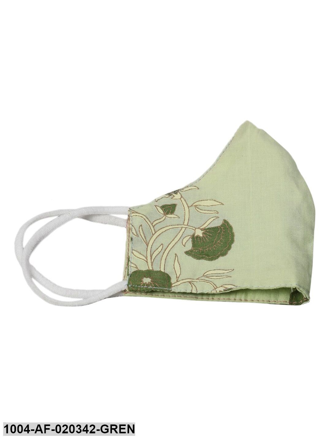 Green Printed Kurta with Palazzos & Dupatta