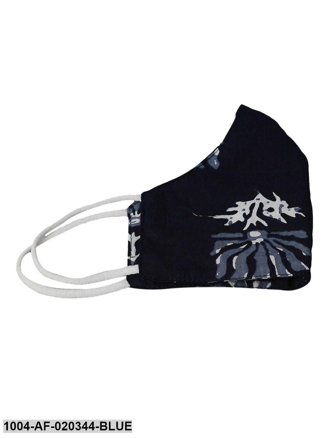 Blue Off-White Printed Kurta with Palazzos